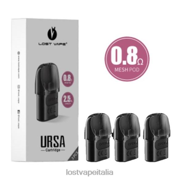 Lost Vape URSA cialde sostitutive | 2,5 ml (confezione da 3) nero 0,8ohm FTP8B123 Lost Vape Pods Near Me
