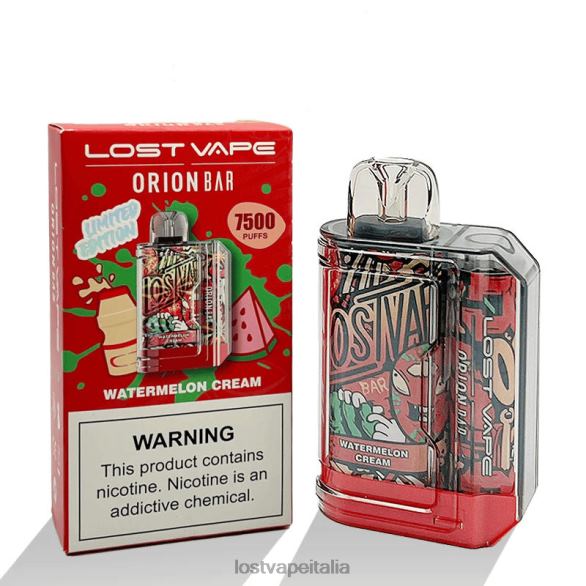 Lost Vape Orion bar usa e getta | 7500 sbuffi | 18 ml | 50 mg crema di anguria FTP8B99 Lost Vape Near Me